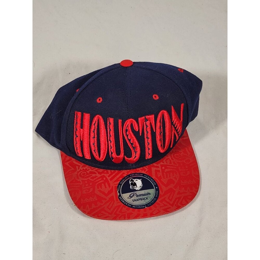 NOS Vintage HOUSTON H-Town Premium Snapback 3D Baseball Cap